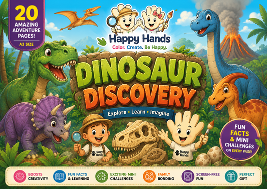 Dinosaur Discovery Adventure Pack front cover featuring giant A3 colouring activities for children aged 3+